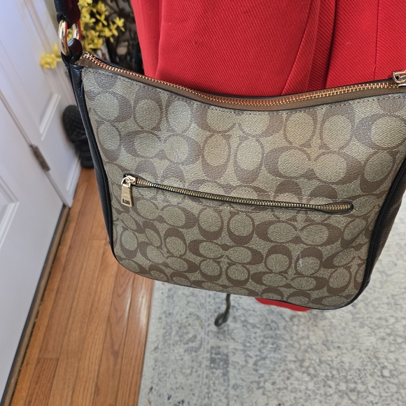 Coach Black/Khaki Ellie Signature Coated Canvas Crossbody with COA & Dustbag - Picture 3 of 16